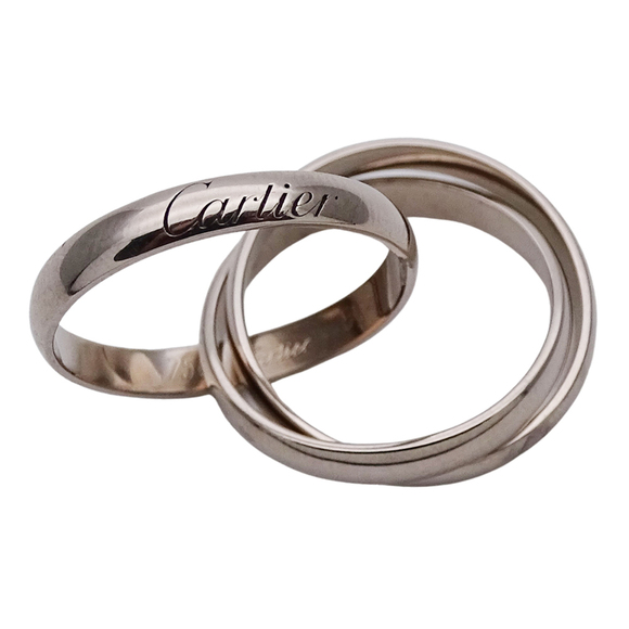 CARTIER Silver Trinity Ring #50 - Picture 3 of 10